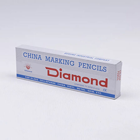 Diamond İpli Mumlu İşaretleme Kalemi (12 Adet) Kırmızı