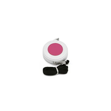 Mezura Otomatik Askılı 3 Metre Pembe-Siyah