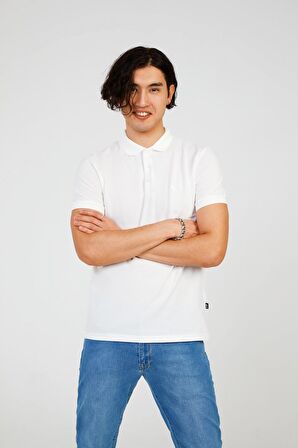 The Crow FATHER BASIC POLO BEYAZ Erkek Tshirt