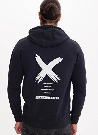 The Crow NEVER Erkek  Siyah Sweatshirt