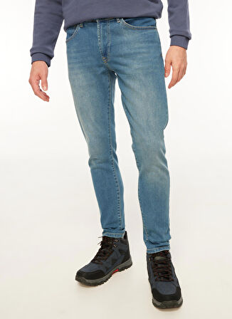 The Crow Normal Bel Dar İndigo - Taş Erkek Denim Pantolon TC5002