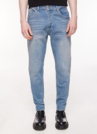 The Crow Normal Bel Dar Mavi Erkek Denim Pantolon TC5003