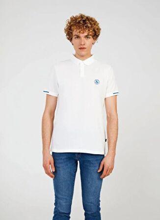 The Crow Düz Beyaz Erkek Polo T-Shirt SUMMER POLO