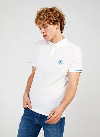 The Crow Düz Beyaz Erkek Polo T-Shirt SUMMER POLO