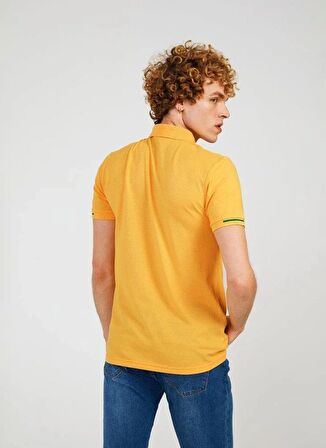 The Crow Düz Sarı Erkek Polo T-Shirt SUMMER POLO