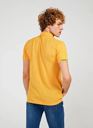 The Crow Düz Sarı Erkek Polo T-Shirt SUMMER POLO