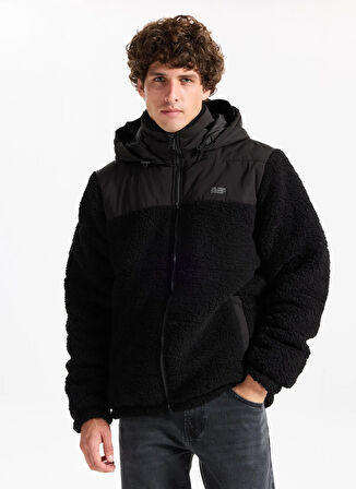 The Crow Desenli Siyah Erkek Polar Sweatshırt TC5092_KİNG