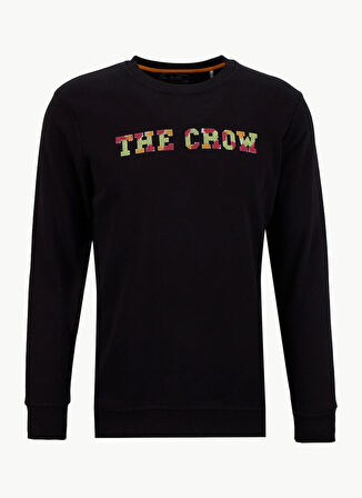 The Crow Bisiklet Yaka Siyah Erkek Sweatshırt TC1950_COLOURFUL
