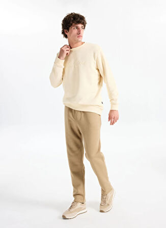 The Crow Bisiklet Yaka Ekru Erkek Sweatshırt TC1946_CALL