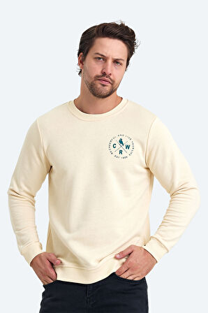 The Crow LIFE Erkek  Bej Sweatshirt