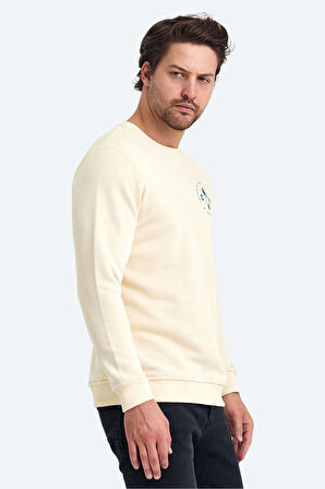 The Crow LIFE Erkek  Bej Sweatshirt