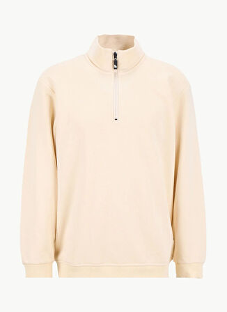 The Crow Bisiklet Yaka Ekru Erkek Sweatshırt TC1953_ZORRO