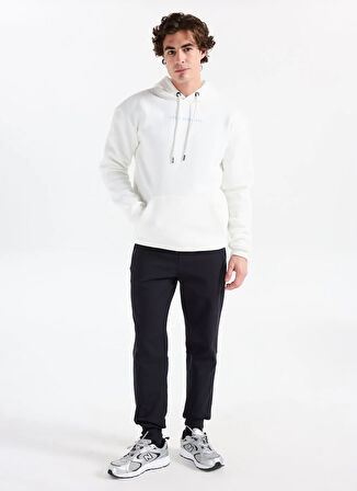 The Crow Kapüşon Yaka Beyaz Erkek Sweatshırt TC3917_COLD TRAİN