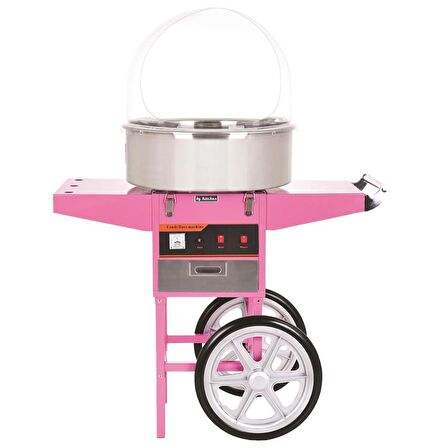 Arabalı Pamuk Şeker Makinesi Fanuslu