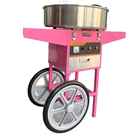 Arabalı Pamuk Şeker Makinesi Fanuslu