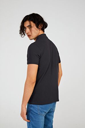 The Crow FATHER BASIC POLO Antrasit Erkek Tshirt