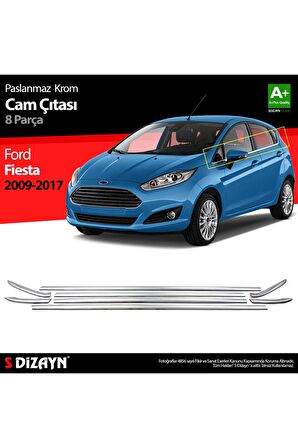 Ford Fiesta Krom Cam Çıtası 8 Prç 2009-2017