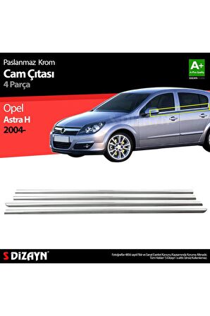Opel Astra H Sd Krom Cam Çıtası 4 Prç 2008 Üzeri