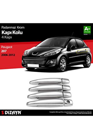 Peugeot 207 Krom Kapı Kolu 4 Kapı 2006-2012