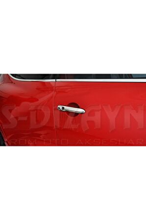 Renault Clio 4 Sporttourer  2 Kapı Sensörlü 2012 Üzeri Krom Kapı Kolu