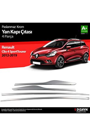Renault Clio 4 Sporttourer Krom Yan Kapı Çıtası 4 Prç. 2012 Üzeri