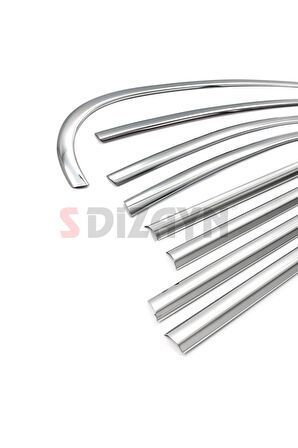 Renault Fluence Krom Cam Çerçeve Seti 8 Parça 2010 Üzeri