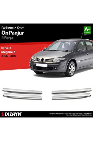 Renault Megane 2 Krom Ön Panjur 4 Prç 2006-2010
