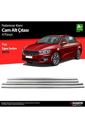 Fiat Egea Sd Krom Cam Çıtası 4 Prç. 2015 Üzeri Uyumlu