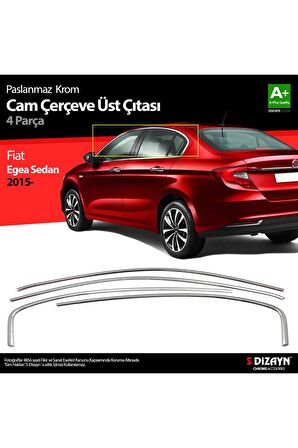 Fiat Egea Sd Krom Cam Üst Çıtası 4 Parça 2015 Üzeri