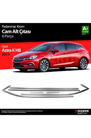 Opel Astra K Hb Krom Cam Çıtası 6 Prç. 2015 Üzeri