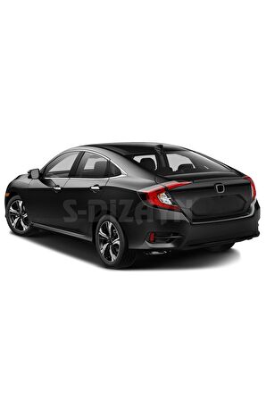 S-dizayn Honda Civic Krom Cam Çıtası 8 Prç 2016-2021