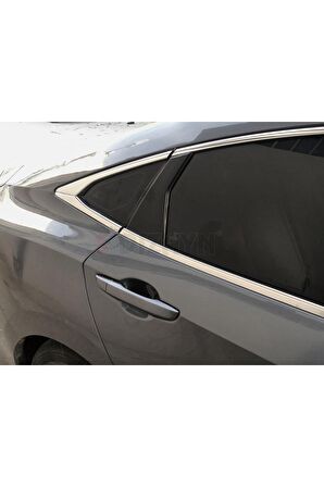 S-dizayn Honda Civic Krom Cam Çıtası 8 Prç 2016-2021