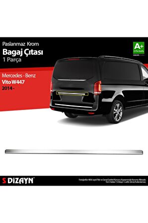 Mercedes Vito W447 Krom Bagaj Çıtası 2014 Üzeri Uyumlu