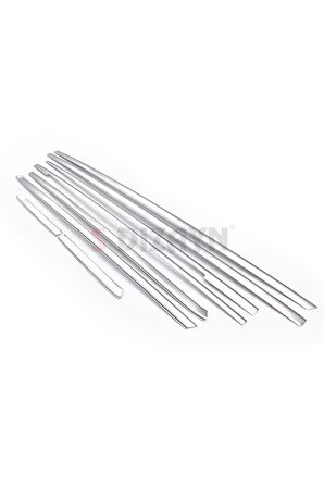 Mercedes Vito W447 Krom Cam Alt Çıtaları 8 Prç (Tek Sürgülü Kapı-l3 Uzun Şasi) 2014 Üzeri