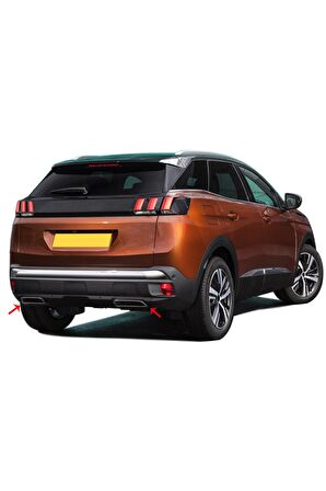 S-dizayn Peugeot 3008 Krom Egzoz Çıkışı 2 Prç. 2016 Üzeri A+kalite