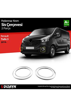 Renault Trafic Krom Sis Farı Çerçevesi 2 Parça 2014 Üzeri