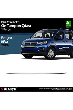 S-dizayn Peugeot Rifter Krom Ön Tampon Çıtası 1 Prç. 2019 Üzeri A+kalite