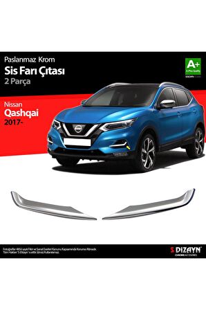 Nissan Qashqai Krom Sis Farı Çıtası 2 Prç 2017 Ve Üzeri Uyumlu
