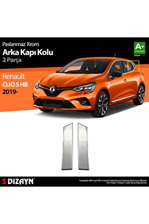 Renault Clio 5 Krom Kapı Kolu Arka 2 Prç. 2019 ve Üzeri Uyumlu