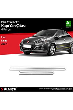 S-dizayn Fiat Linea Uyumlu Krom Kapı Yan Çıtası 2007 Üzeri