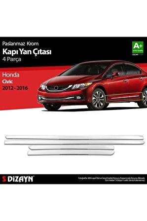Civic Uyumlu Krom Kapı Yan Çıtası 2012-2016