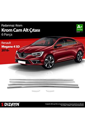 Renault Megane 4 Sd Krom Cam Çıtası 6 Prç. 2016 Üzeri