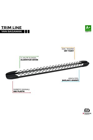 S-dizayn Fiat Egea Cross Trimline Gri Yan Basamak 190 Cm 2020 Üzeri