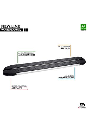 S-dizayn Opel Combo E Uzun Şase Newline Aluminyum Yan Basamak 219 Cm 2018 Üzeri
