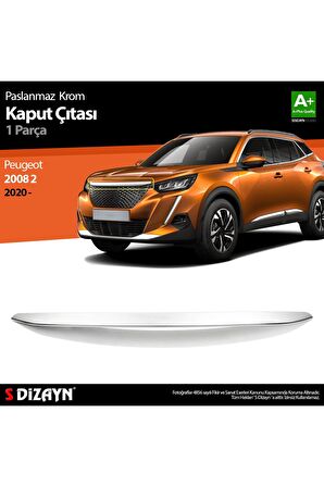 S-dizayn Peugeot 2008 2 Krom Kaput Çıtası 2020 Üzeri