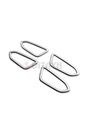 Renault Clio 5 Uyumlu Krom Iç Kapı Kolu Çerçevesi 4 Prç. 2019 Ve Üzeri (mat Krom)