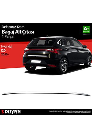 Hyundai I20  Uyumlu Krom Bagaj Alt Çıtası 2020 Üzeri