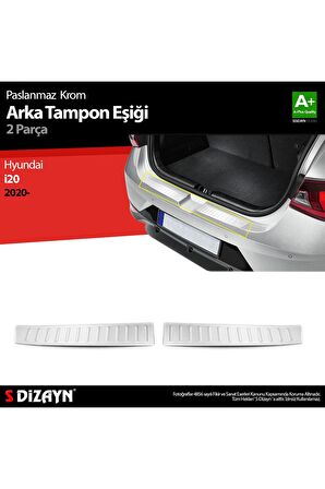 Hyundai I20 Uyumlu Krom Arka Tampon Eşiği 2 Prç. 2020