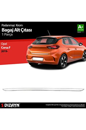 Opel Corsa Uyumlu F Krom Bagaj Alt Çıtası 2019 Üzeri