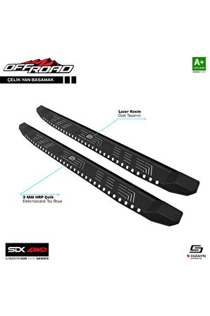 S-dizayn Sdx 4wd Off Road Isuzu D-max 2 Çelik Yan Basamak 205 Cm 2012-2019